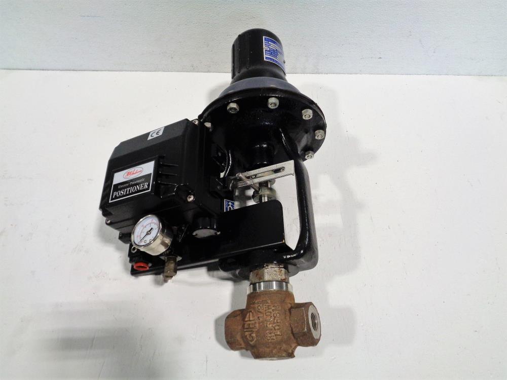 W.E. Anderson Lin-E-Aire Actuated Hi-Flow Control Valve 1/2" NPT w/ Precisor II